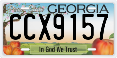 GA license plate CCX9157