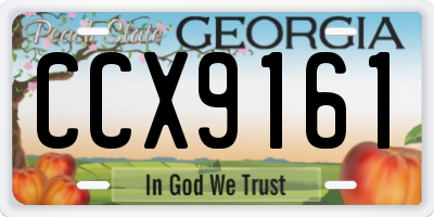 GA license plate CCX9161