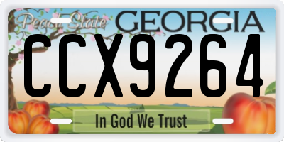 GA license plate CCX9264