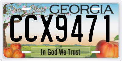 GA license plate CCX9471