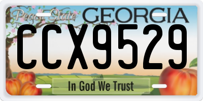 GA license plate CCX9529