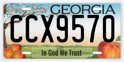 GA license plate CCX9570