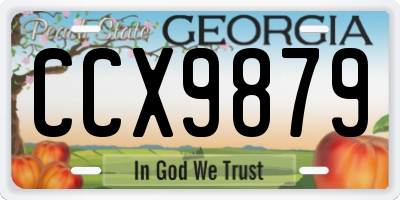 GA license plate CCX9879