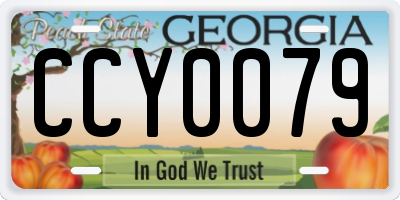 GA license plate CCY0079