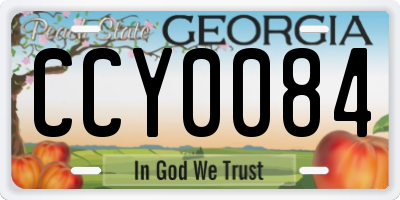 GA license plate CCY0084