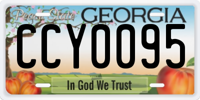 GA license plate CCY0095