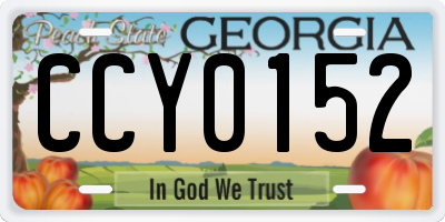 GA license plate CCY0152
