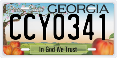 GA license plate CCY0341