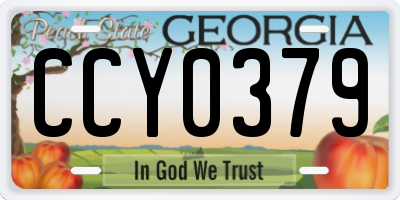 GA license plate CCY0379