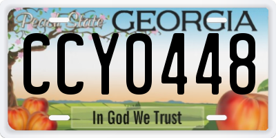 GA license plate CCY0448