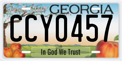 GA license plate CCY0457
