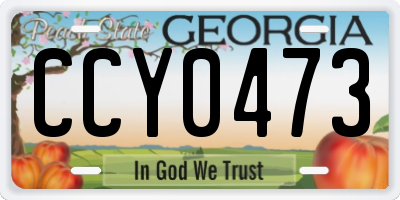GA license plate CCY0473