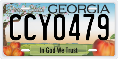 GA license plate CCY0479