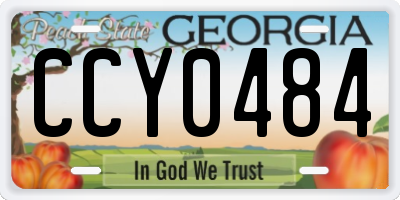 GA license plate CCY0484