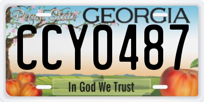 GA license plate CCY0487