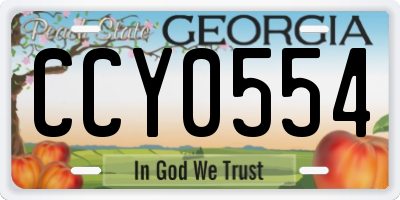 GA license plate CCY0554