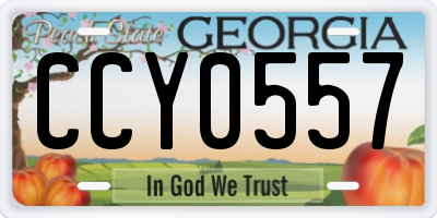 GA license plate CCY0557