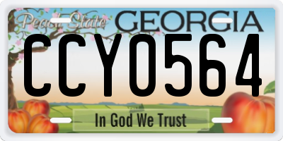 GA license plate CCY0564