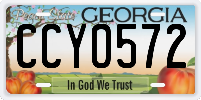 GA license plate CCY0572
