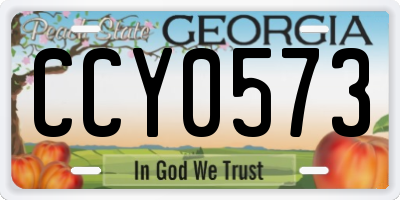 GA license plate CCY0573