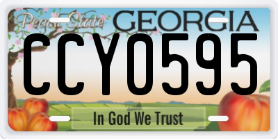 GA license plate CCY0595
