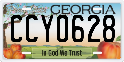 GA license plate CCY0628