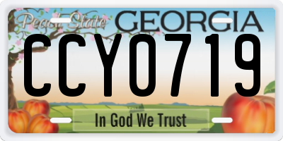GA license plate CCY0719