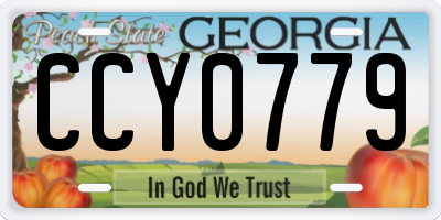 GA license plate CCY0779