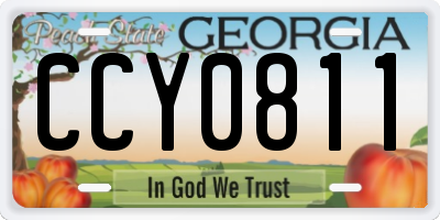 GA license plate CCY0811