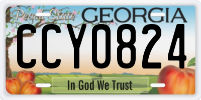 GA license plate CCY0824