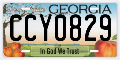 GA license plate CCY0829