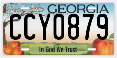 GA license plate CCY0879