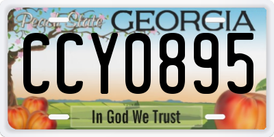 GA license plate CCY0895