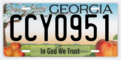 GA license plate CCY0951