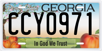 GA license plate CCY0971