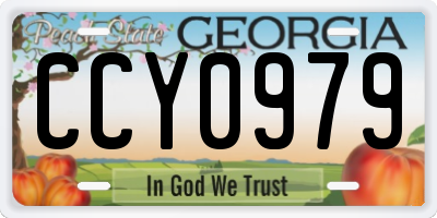 GA license plate CCY0979