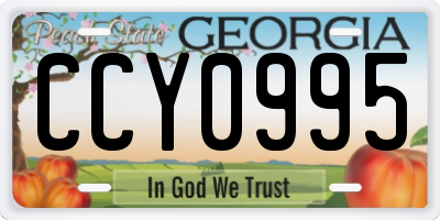 GA license plate CCY0995