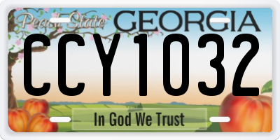 GA license plate CCY1032