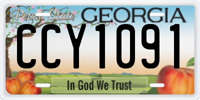 GA license plate CCY1091