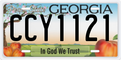 GA license plate CCY1121