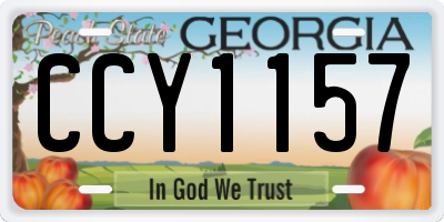 GA license plate CCY1157