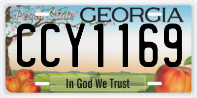 GA license plate CCY1169