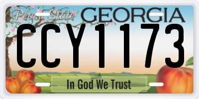 GA license plate CCY1173