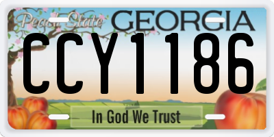 GA license plate CCY1186