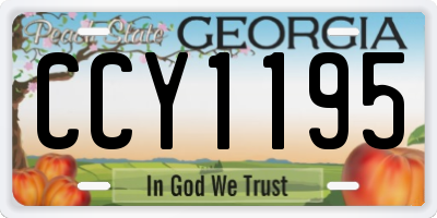 GA license plate CCY1195