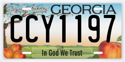GA license plate CCY1197