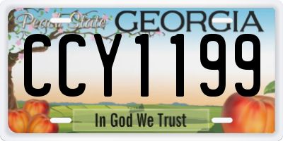 GA license plate CCY1199