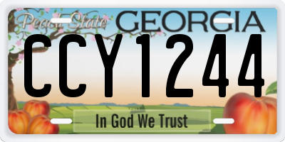GA license plate CCY1244