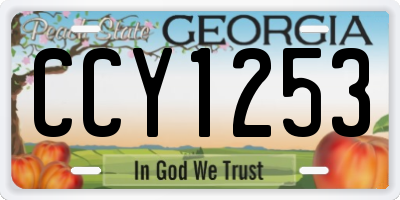 GA license plate CCY1253
