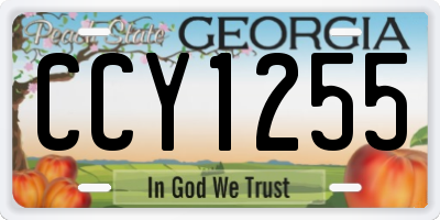 GA license plate CCY1255